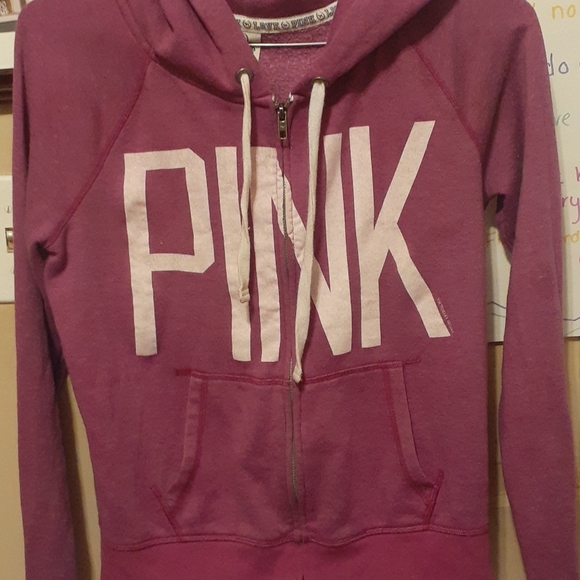 Victoria Secret PINK zip up sweatshirt 💜 - Picture 2 of 6